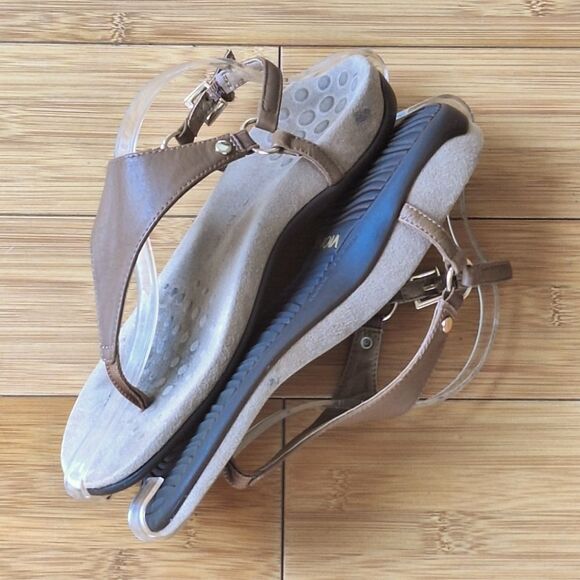 Vionic Kirra Leather Sandal Brown Size 8 Tan Comfort Shoes - Picture 2 of 15